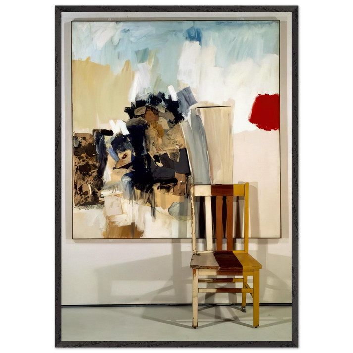 PILGRIM 1960 1 - Robert Rauschenberg 70x100 cm / 28x40 inches Framed Art Print – Black Wooden Frame