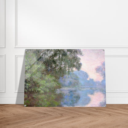 Morning on the Seine near Giverny - claude monet Acrylic Print - 70x100 cm / 28x40″ inches