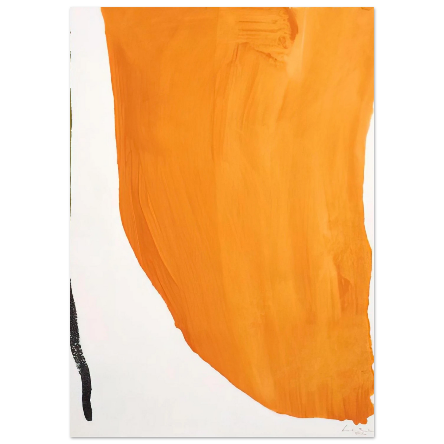 Helen Frankenthaler - Orange Downpour - 1970 Wall art - 15x20 cm / 6x8 inches - Fine Art Poster-canvas - -