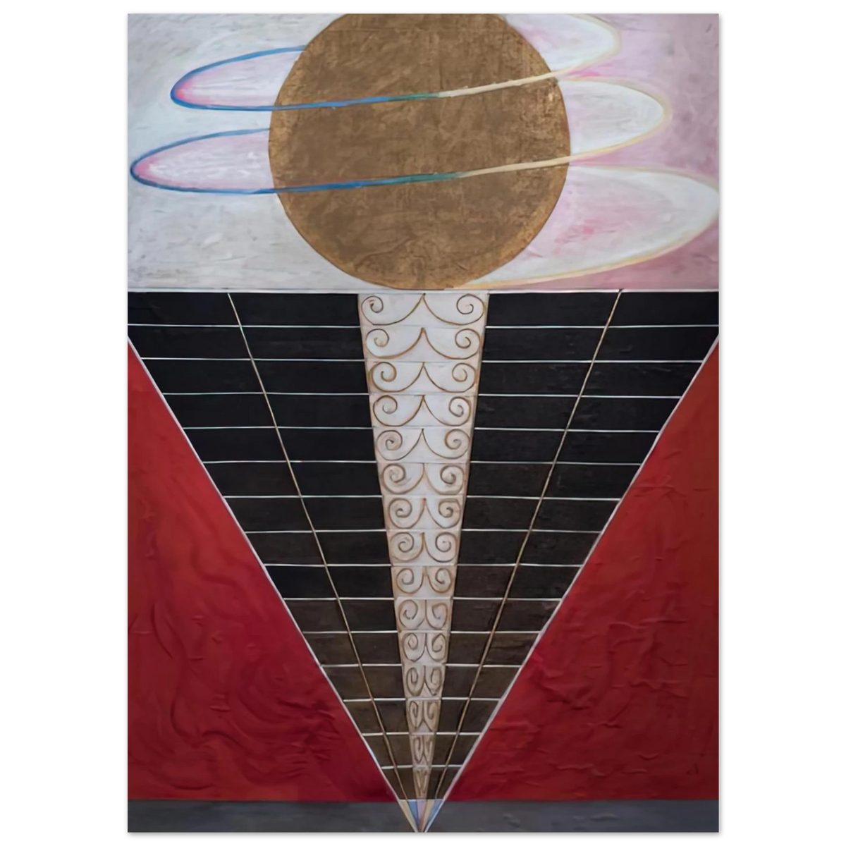 Hilma af Klint - ALTARPIECE NO 2 1915 Wall art - 20x25 cm / 8x10 inches - Premium Wooden Framed Poster With Fine Art Paper-canvas - Wood frame