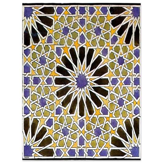 MC Escher - MURAL MOSAIC IN THE ALHAMBRA Wall Art - 21x29.7 cm / 8x12" - Fine Art Poster-canvas - -