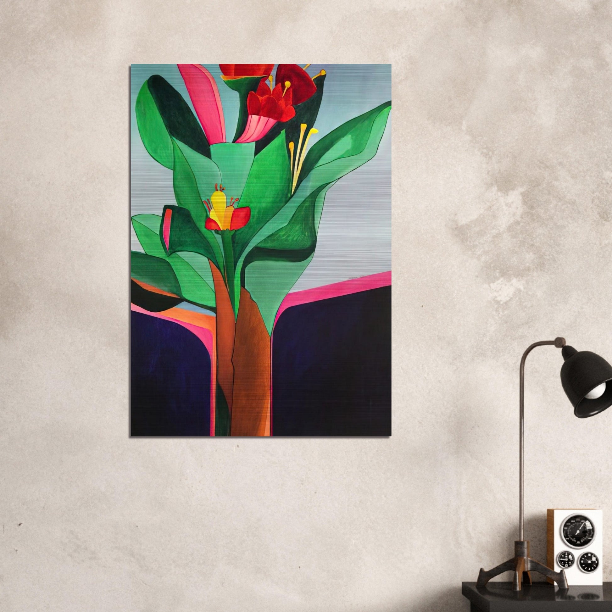Flores - 1971 - Aldemir Martins Brushed Aluminum Print - 70x100 cm / 28x40 inches | Aldemir Martins Aluminum Print | Aldemir Martins Prints
