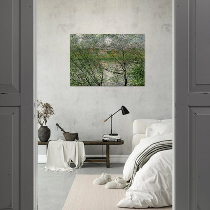 The Isle Grande-Jatte on the Siene - claude monet Brushed Aluminum Print - 70x100 cm / 28x40 inches | claude monet Aluminum Print | claude monet Prints