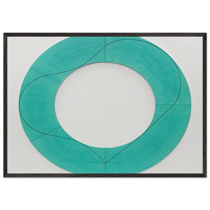 RING IMAGE C 2008 - Robert Mangold 70x100 cm / 28x40 inches Framed Art Print – Black Wooden Frame