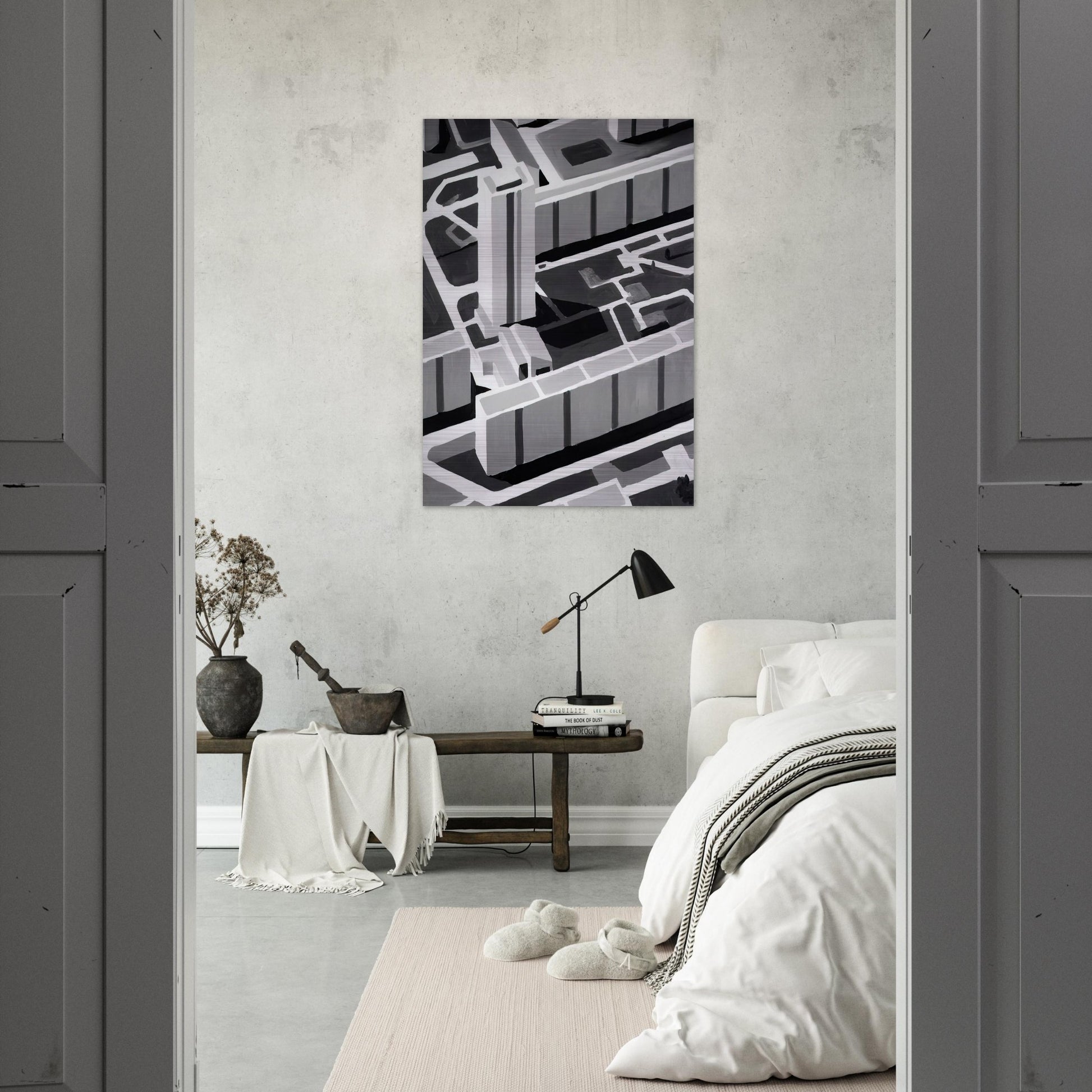 TOWNSCAPE SL 1969 - Gerhard Richter Brushed Aluminum Print - 70x100 cm / 28x40 inches | Gerhard Richter Aluminum Print | Gerhard Richter Prints