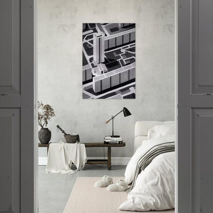 TOWNSCAPE SL 1969 - Gerhard Richter Brushed Aluminum Print - 70x100 cm / 28x40 inches | Gerhard Richter Aluminum Print | Gerhard Richter Prints