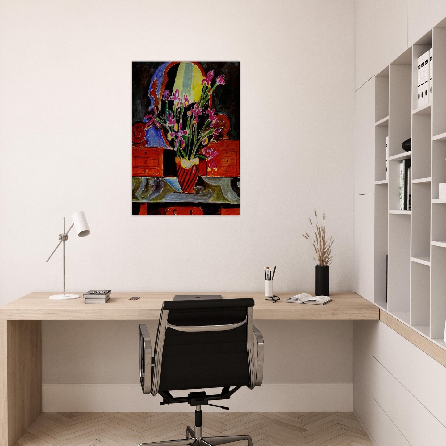 VASE OF IRISES 1912 - Henri Matisse Brushed Aluminum Print - 70x100 cm / 28x40 inches | Henri Matisse Aluminum Print | Henri Matisse Prints
