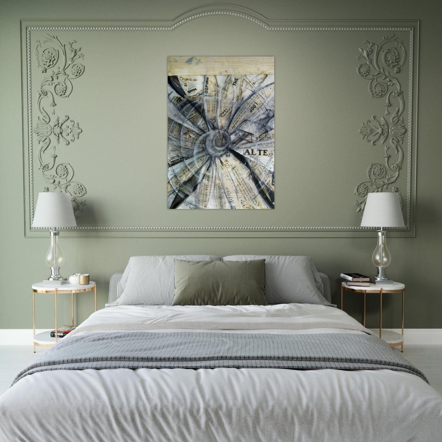 OMAGGIO A BETUDA FUTURISTA 1915 - Carlo Carra Brushed Aluminum Print - 70x100 cm / 28x40 inches | Carlo Carra Aluminum Print | Carlo Carra Prints