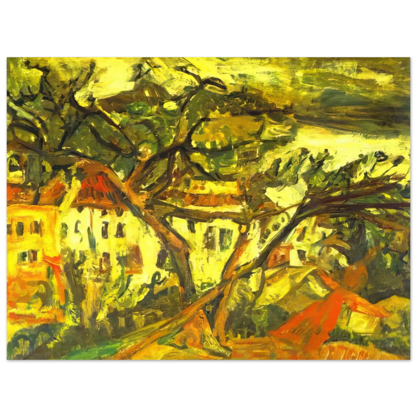 Chaim Soutine - LANDSCAPE OF THE SOUTH OF FRANCE  75x100 cm / 30x40inches Fine Art Poster