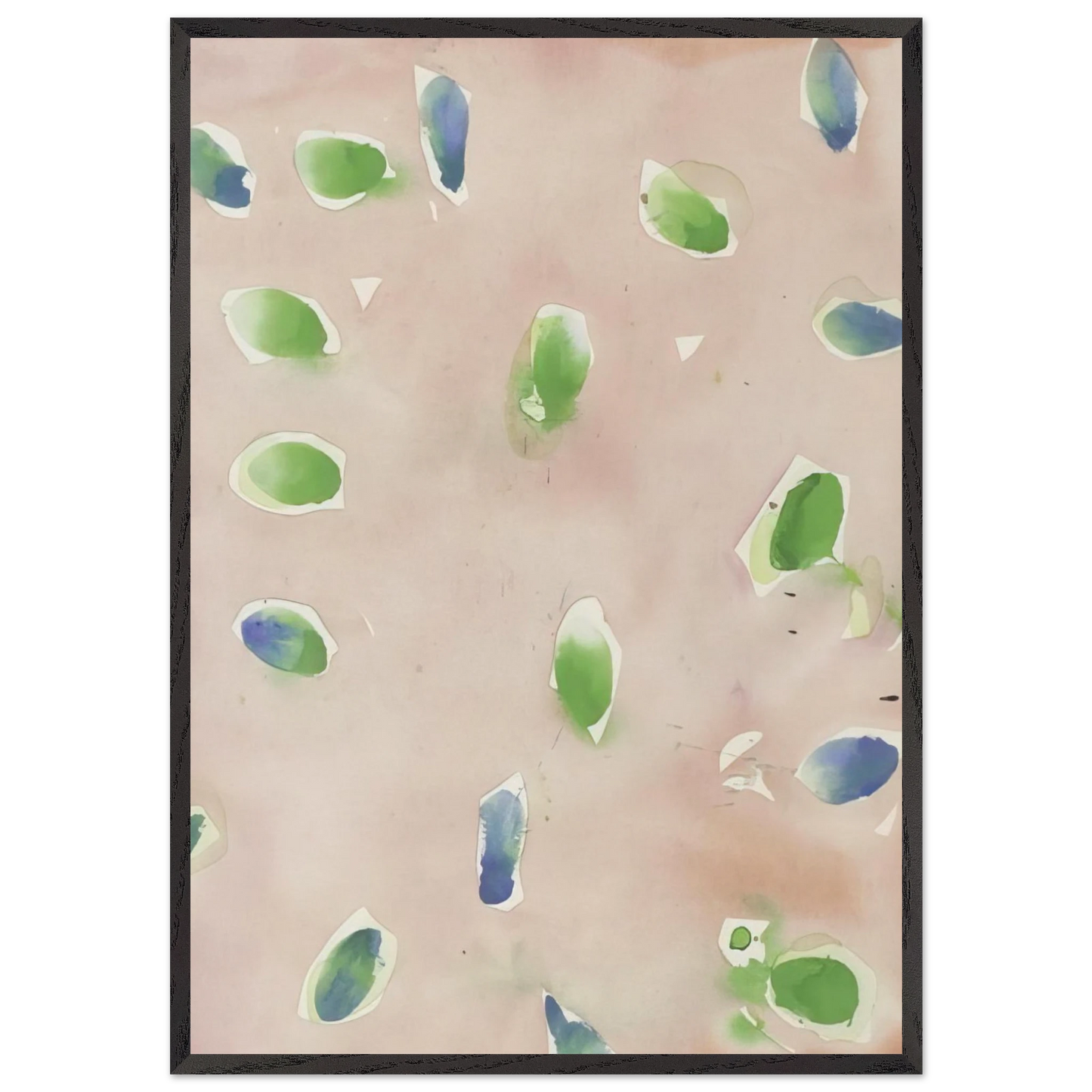 SF48-004 - Sam Francis 70x100 cm / 28x40 inches Framed Art Print – Black Wooden Frame