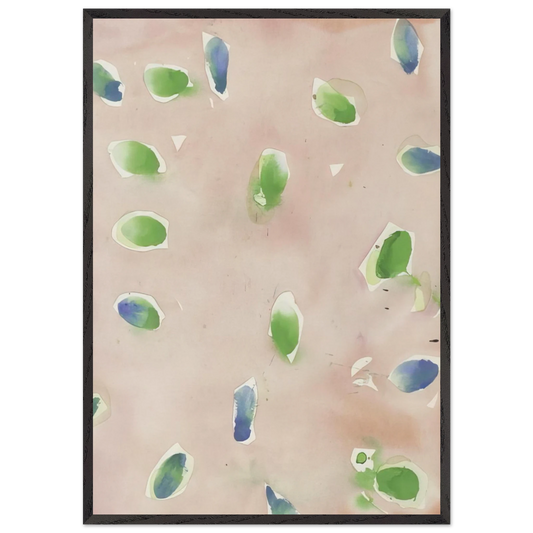 SF48-004 - Sam Francis 70x100 cm / 28x40 inches Framed Art Print – Black Wooden Frame