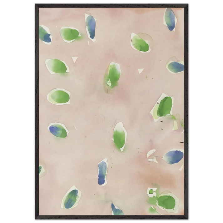 SF48-004 - Sam Francis 70x100 cm / 28x40 inches Framed Art Print – Black Wooden Frame