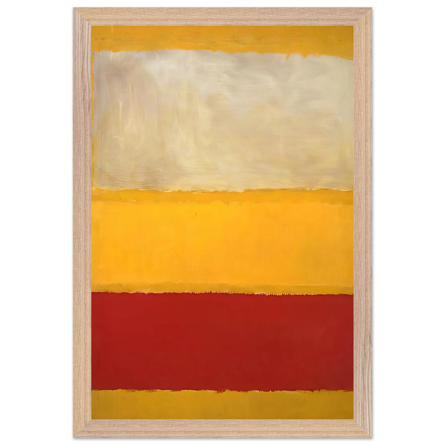Mark Rothko - No. 13 White, Red on Yellow Wall Art - 30x40 cm / 12x16 inches - Fine Art Poster-canvas - -