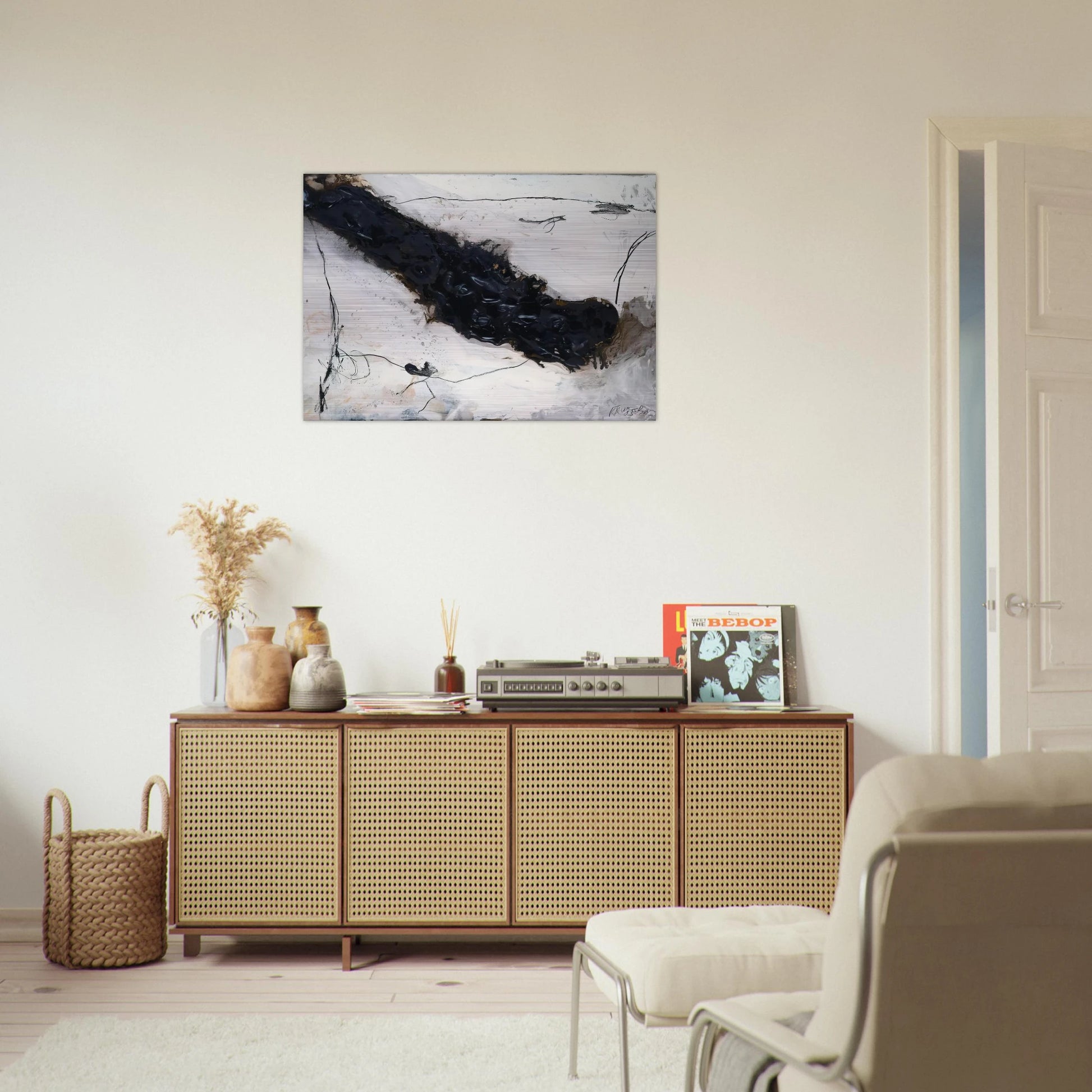 Fluss - 1983 - Emil Schumacher Brushed Aluminum Print - 70x100 cm / 28x40 inches | Emil Schumacher Aluminum Print | Emil Schumacher Prints