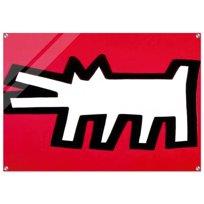BARKING DOG 1990 - Keith Haring Acrylic Print - 70x100 cm / 28x40″ inches | Keith Haring Art For Sale