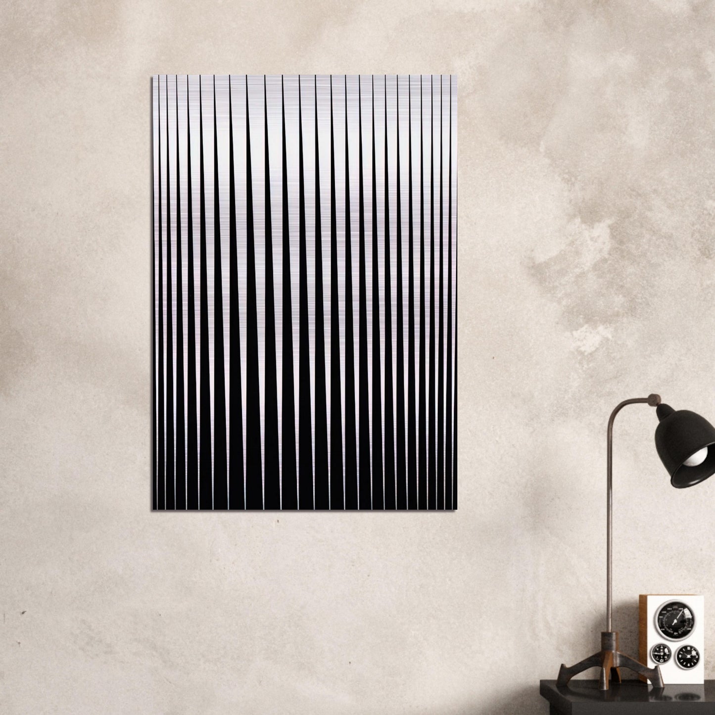 BREATHE 1966 - Bridget Riley Brushed Aluminum Print - 70x100 cm / 28x40 inches | Bridget Riley Aluminum Print | Bridget Riley Prints