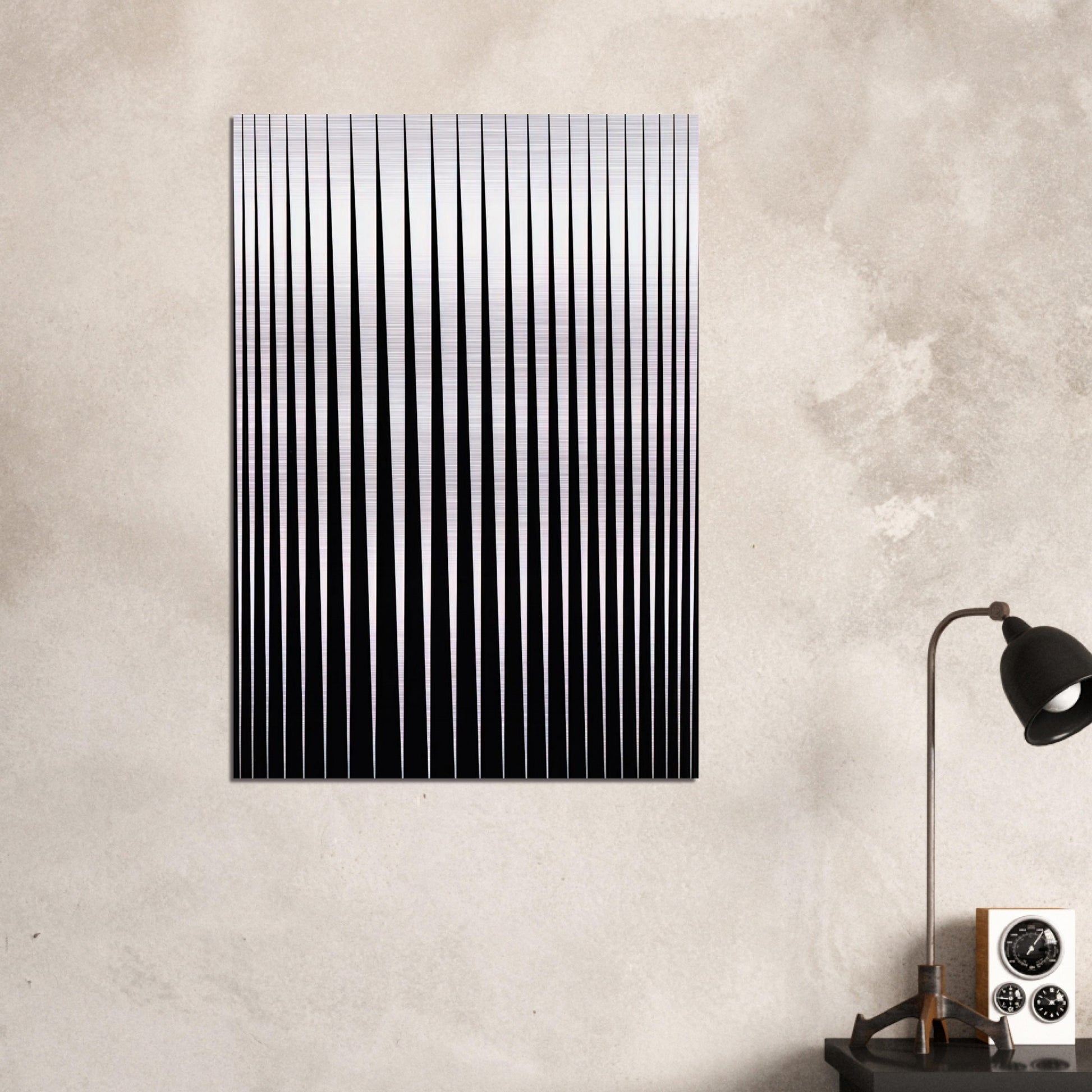 BREATHE 1966 - Bridget Riley Brushed Aluminum Print - 70x100 cm / 28x40 inches | Bridget Riley Aluminum Print | Bridget Riley Prints