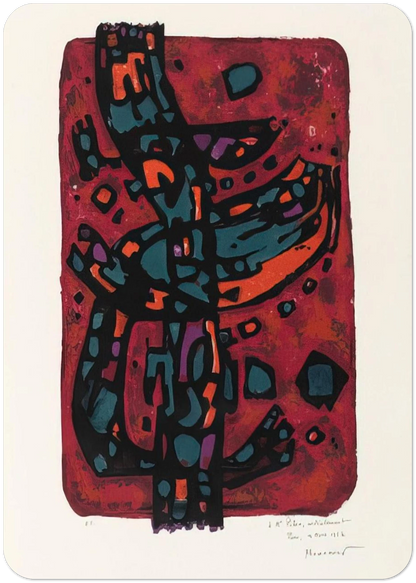 Living Flame - 1954 By Alfred Manessier Pack of 10 Post Cards | Alfred Manessier Post Cards | A6 (10.5 x 14.8 cm) - 4.1 x 5.8 inches