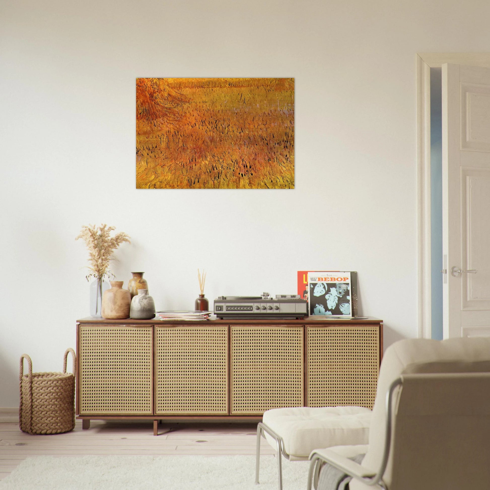Arles View from the Wheat Fields - Vincent van Gogh Brushed Aluminum Print - 70x100 cm / 28x40 inches | Vincent van Gogh Aluminum Print | Vincent van Gogh Prints