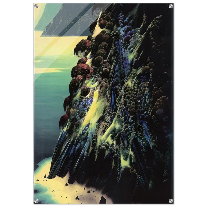 Big Sur Poem - Eyvind Earle Acrylic Print - 70x100 cm / 28x40″ inches