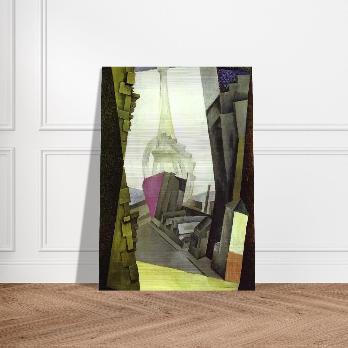 LA TOUR EIFFEL 1914 - Diego Rivera Brushed Aluminum Print - 70x100 cm / 28x40 inches | Diego Rivera Aluminum Print | Diego Rivera Prints