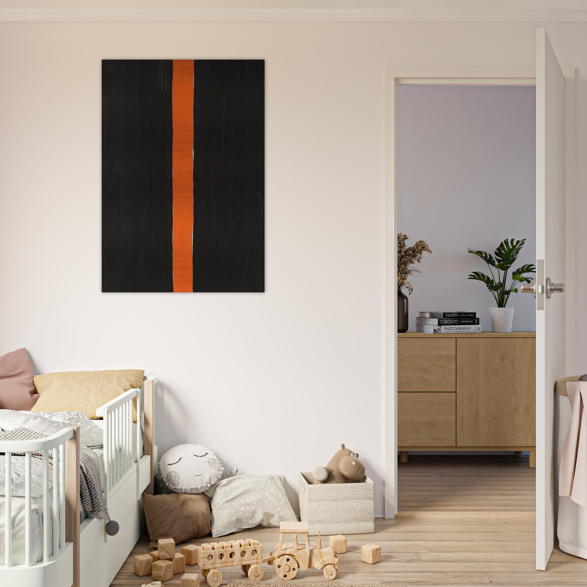 Untitled Black and Orange - 1988 - Gunther Forg Brushed Aluminum Print - 70x100 cm / 28x40 inches | Gunther Forg Aluminum Print | Gunther Forg Prints