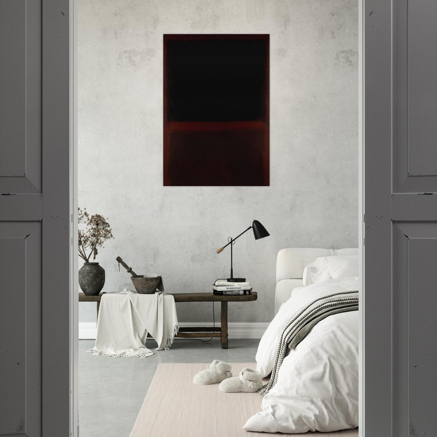 Black on Dark Sienna on Purple - 1960 - Mark Rothko Brushed Aluminum Print - 70x100 cm / 28x40 inches | Mark Rothko Aluminum Print | Mark Rothko Prints