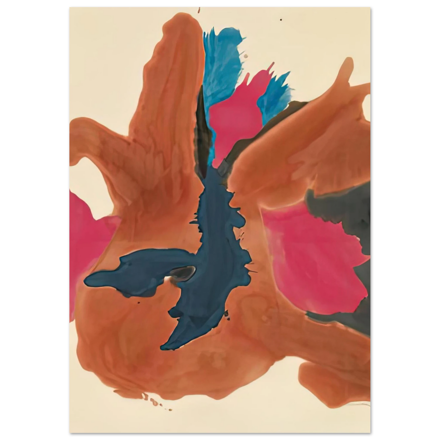 Helen Frankenthaler - Pink Lady, 1963- Wall Art - 60x80 cm / 24x32 inches - Fine Art Poster-canvas - -