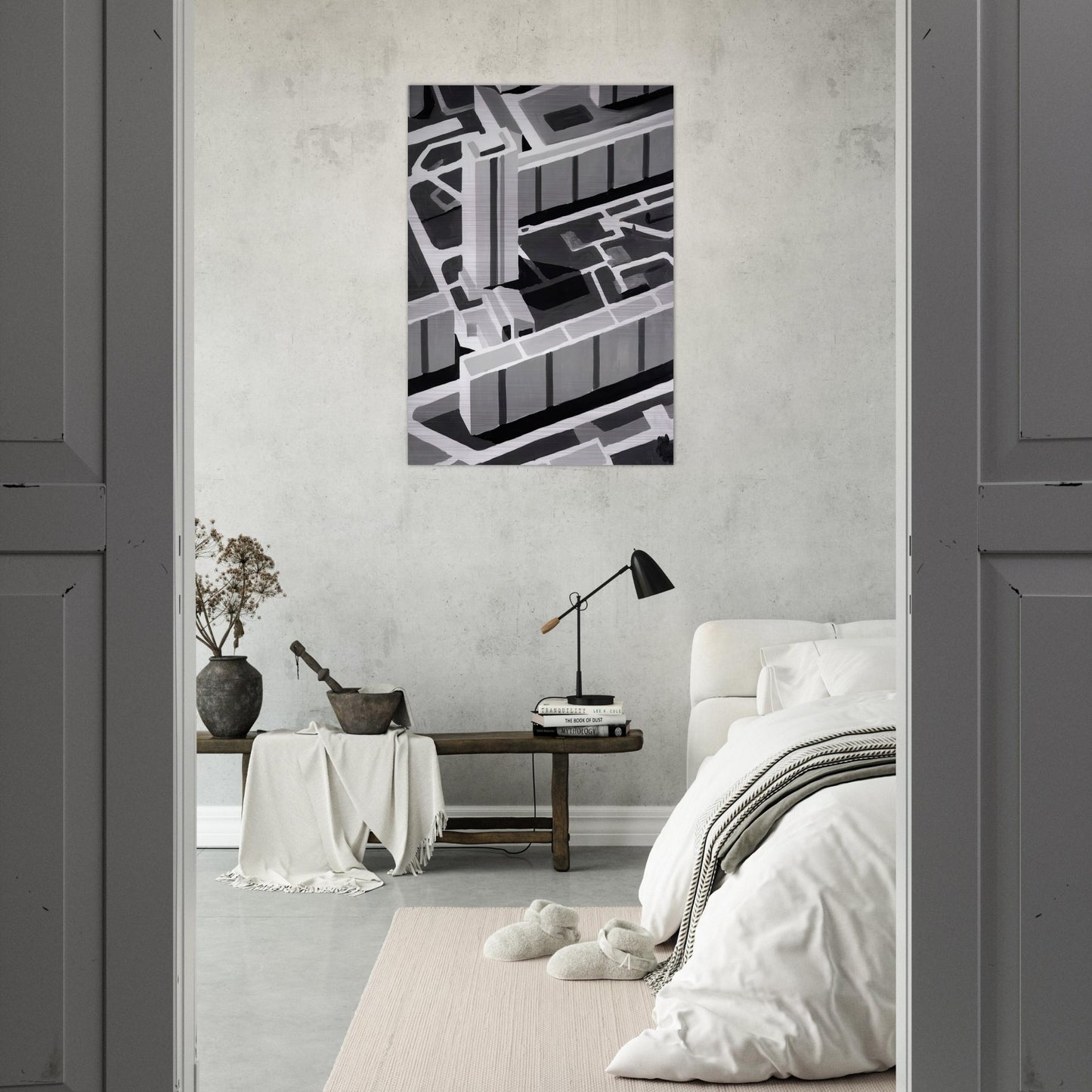 TOWNSCAPE SL 1969 - Gerhard Richter Brushed Aluminum Print - 70x100 cm / 28x40 inches | Gerhard Richter Aluminum Print | Gerhard Richter Prints