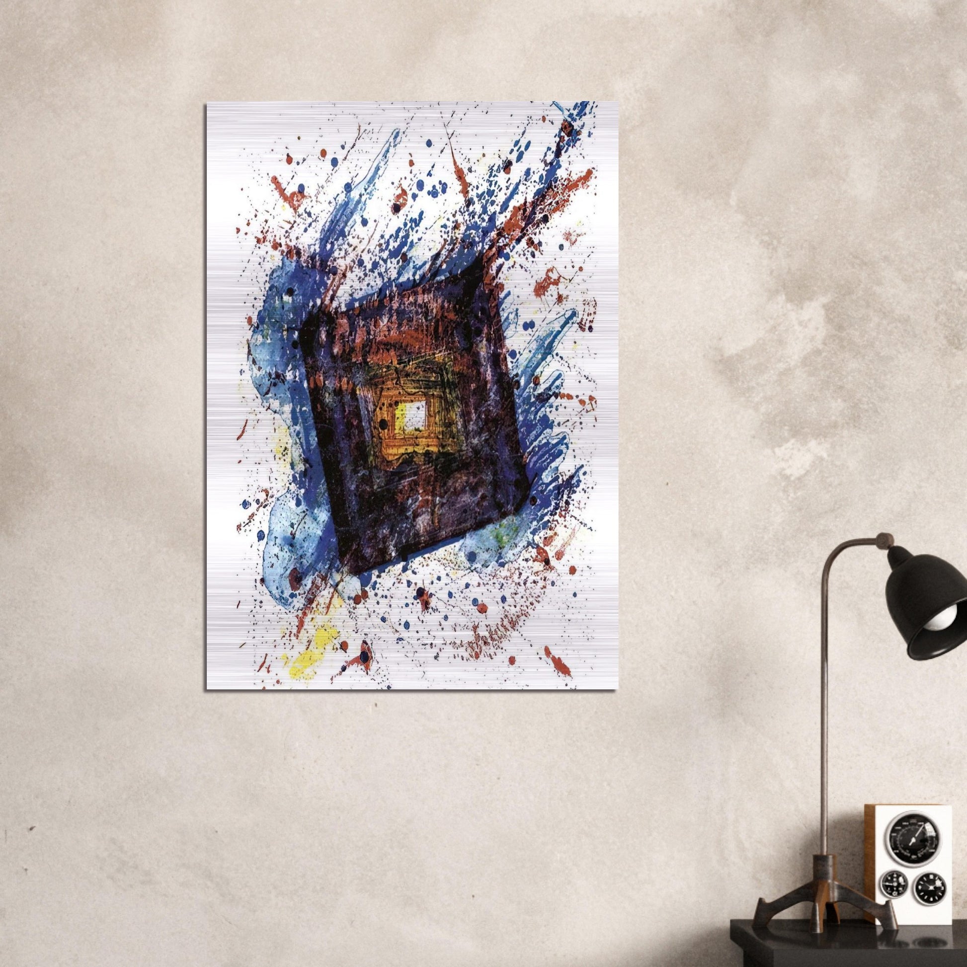 Falling Star  L. L249  - Sam Francis Brushed Aluminum Print - 70x100 cm / 28x40 inches | Sam Francis Aluminum Print | Sam Francis Prints