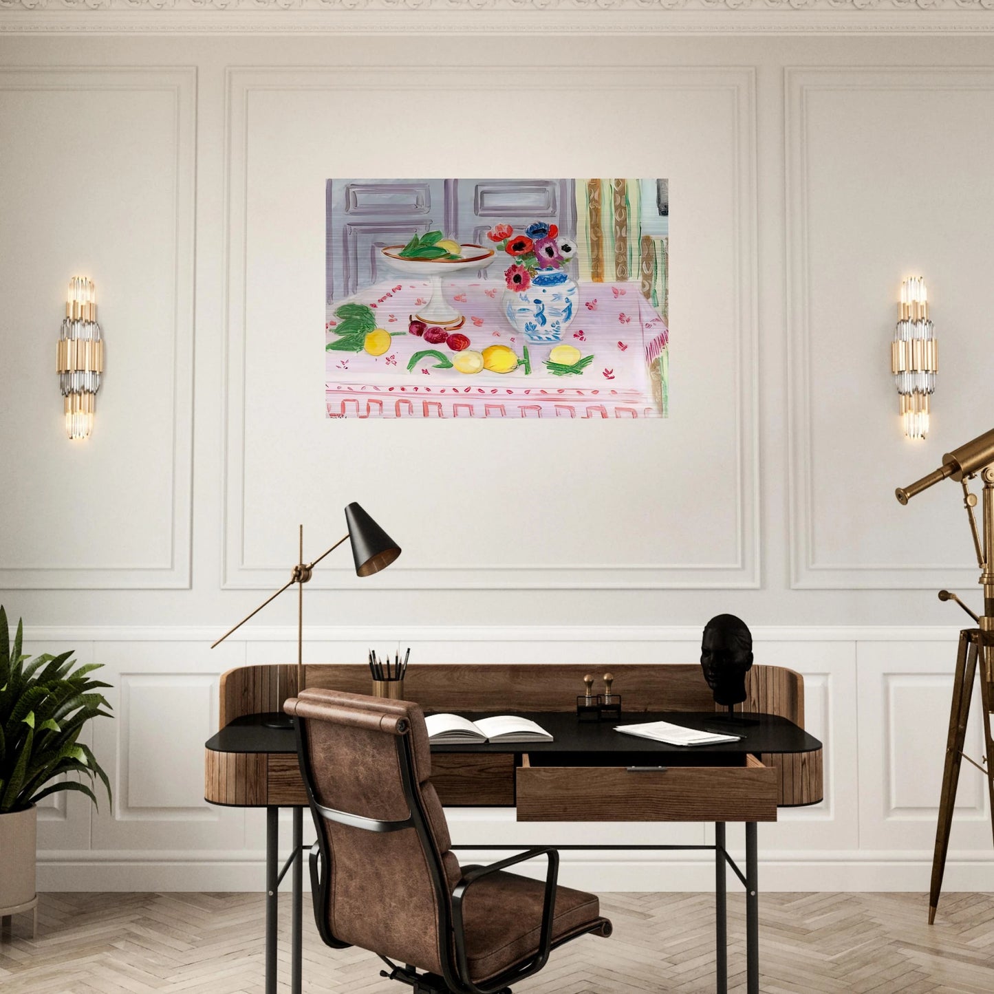 THE PINK TABLECLOTH 1925 - Henri Matisse Brushed Aluminum Print - 70x100 cm / 28x40 inches | Henri Matisse Aluminum Print | Henri Matisse Prints