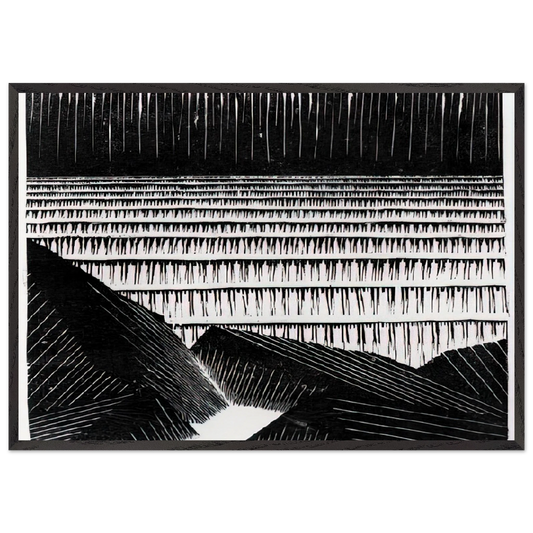 ESCHER 4 - MC Escher 70x100 cm / 28x40 inches Framed Art Print – Black Wooden Frame | Maurits Cornelis Escher Prints