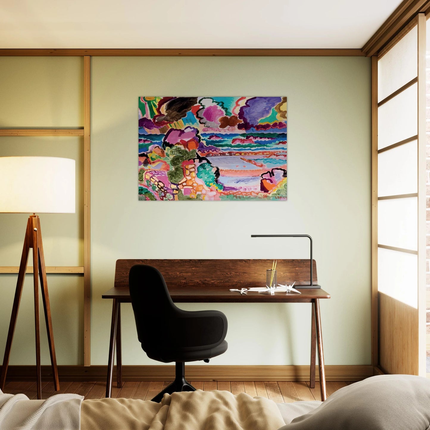 L'orage sur Bréhât - 1956 - Charles Lapicque Brushed Aluminum Print - 70x100 cm / 28x40 inches | Charles Lapicque Aluminum Print | Charles Lapicque Prints