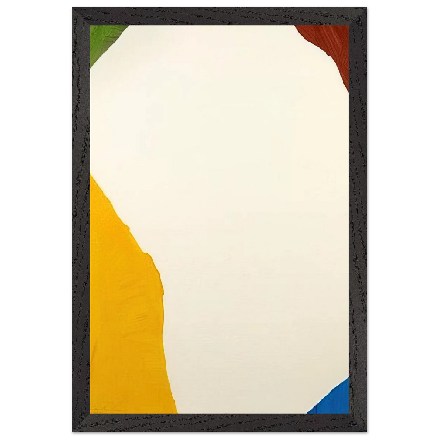 Helen Frankenthaler - Wind Directions - 1970 Wall art - 13x18 cm / 5x7 inches - Premium Wooden Framed Poster With Fine Art Paper-canvas - White frame