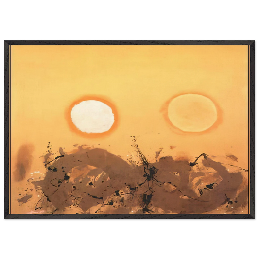 Duet - 1962 - Adolph Gottlieb 70x100 cm / 28x40 inches Framed Art Print – Black Wooden Frame