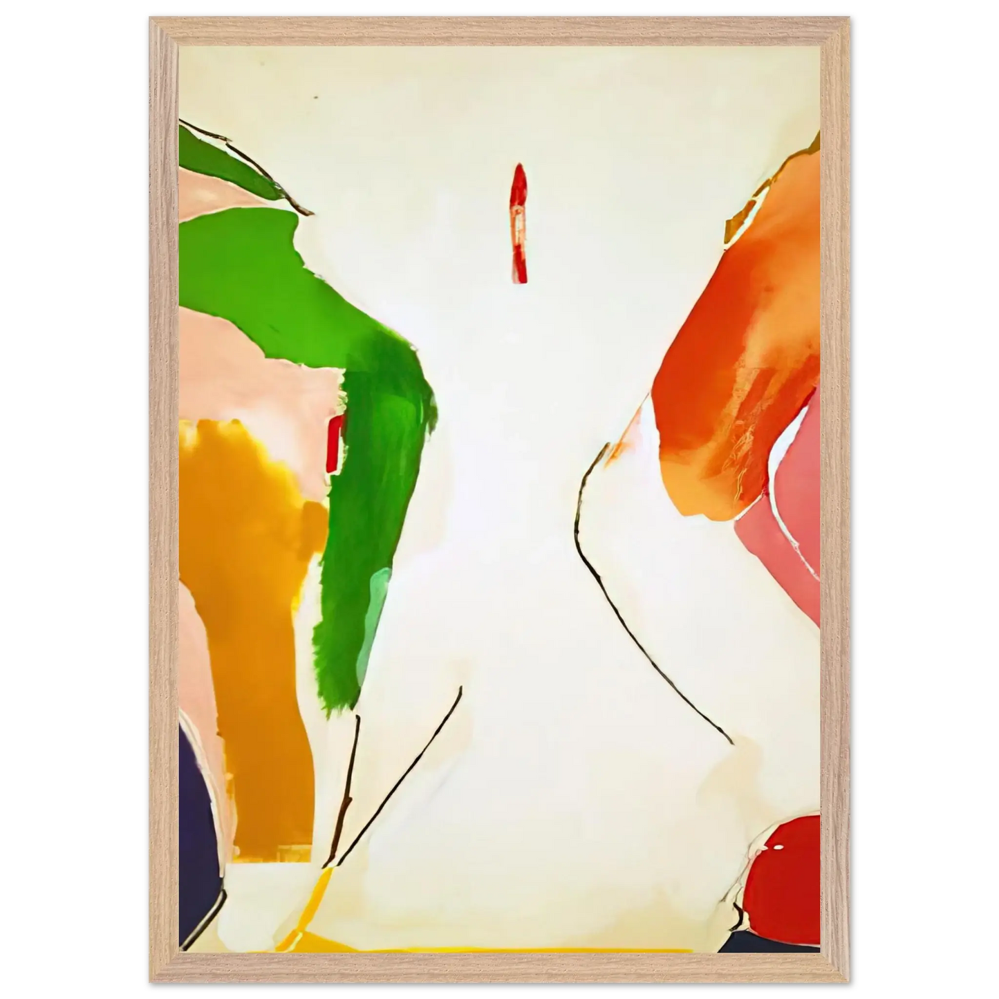 Helen Frankenthaler - Living Edge - 1973 Wall art - 30x40 cm / 12x16 Inches - Premium Wooden Framed Poster With Fine Art Paper - Wood frame
