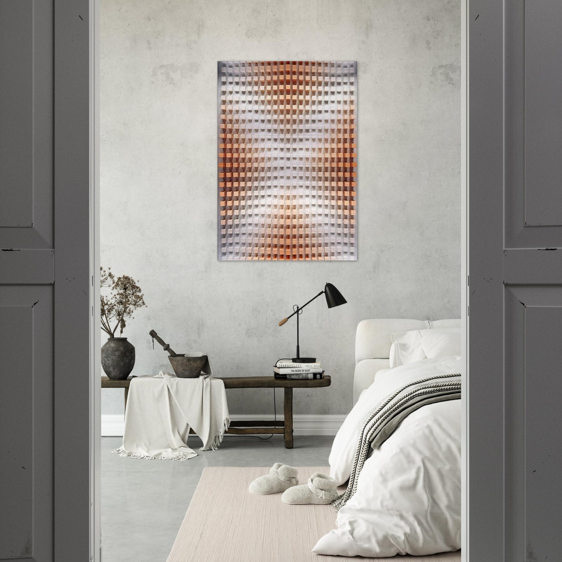 Rilievo cromodinamico - Op Art - Dadamaino Brushed Aluminum Print - 70x100 cm / 28x40 inches | Dadamaino Aluminum Print | Dadamaino Prints