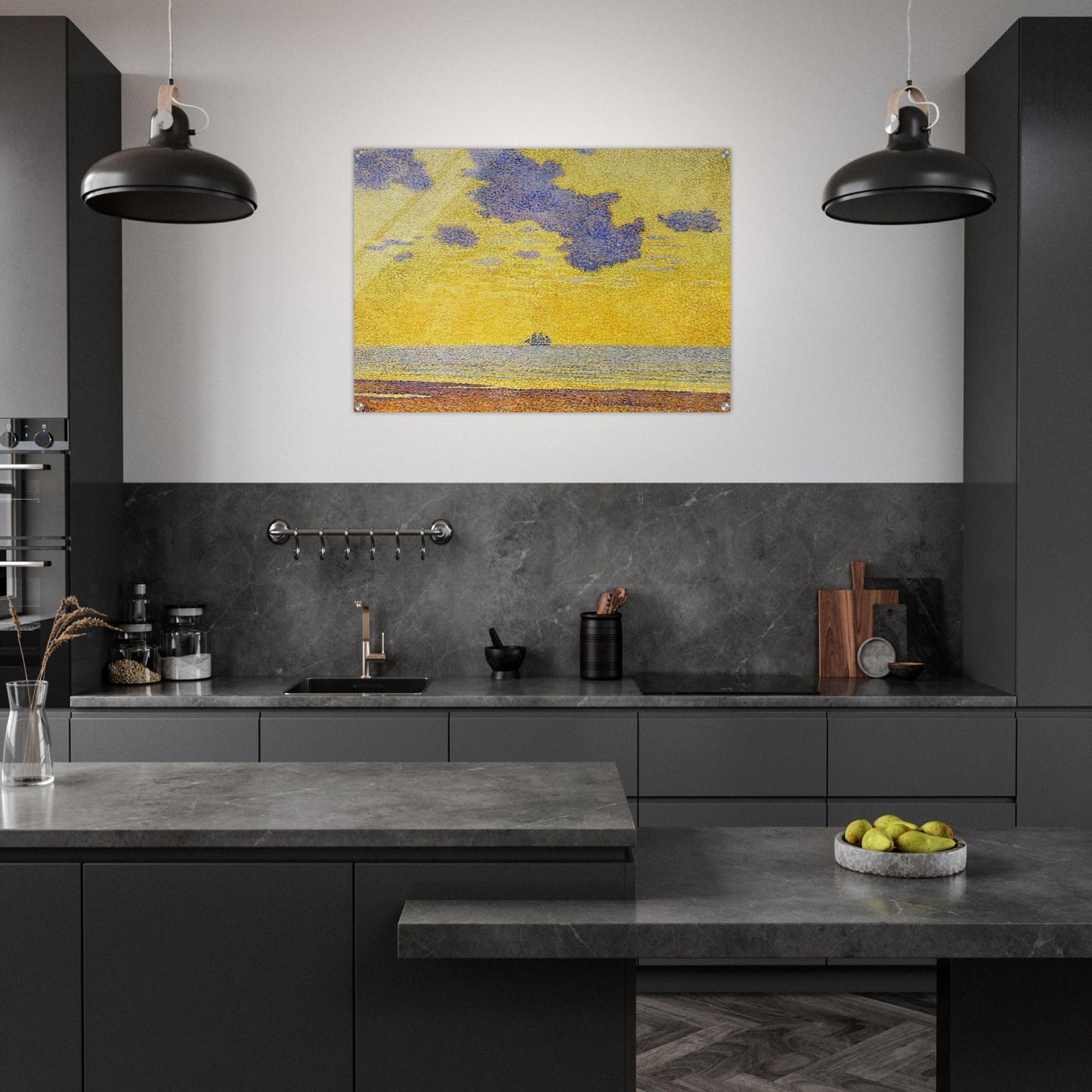 BIG CLOUDS 1893 - Theo van Rysselberghe Acrylic Print - 70x100 cm / 28x40″ inches