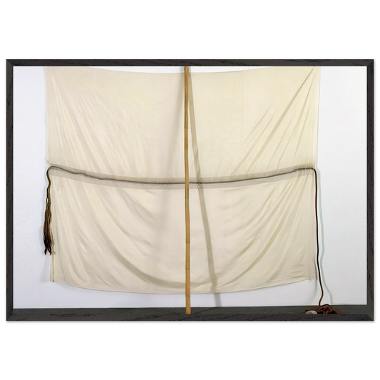 EMBARGO JAMMER 1976 - Robert Rauschenberg 70x100 cm / 28x40 inches Framed Art Print – Black Wooden Frame