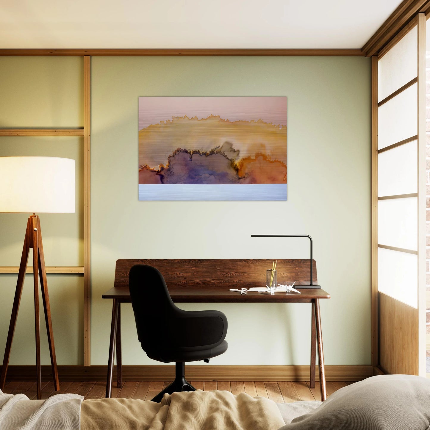 House by the Ocean - 1978 - Ronnie Landfield Brushed Aluminum Print - 70x100 cm / 28x40 inches | Ronnie Landfield Aluminum Print | Ronnie Landfield Prints