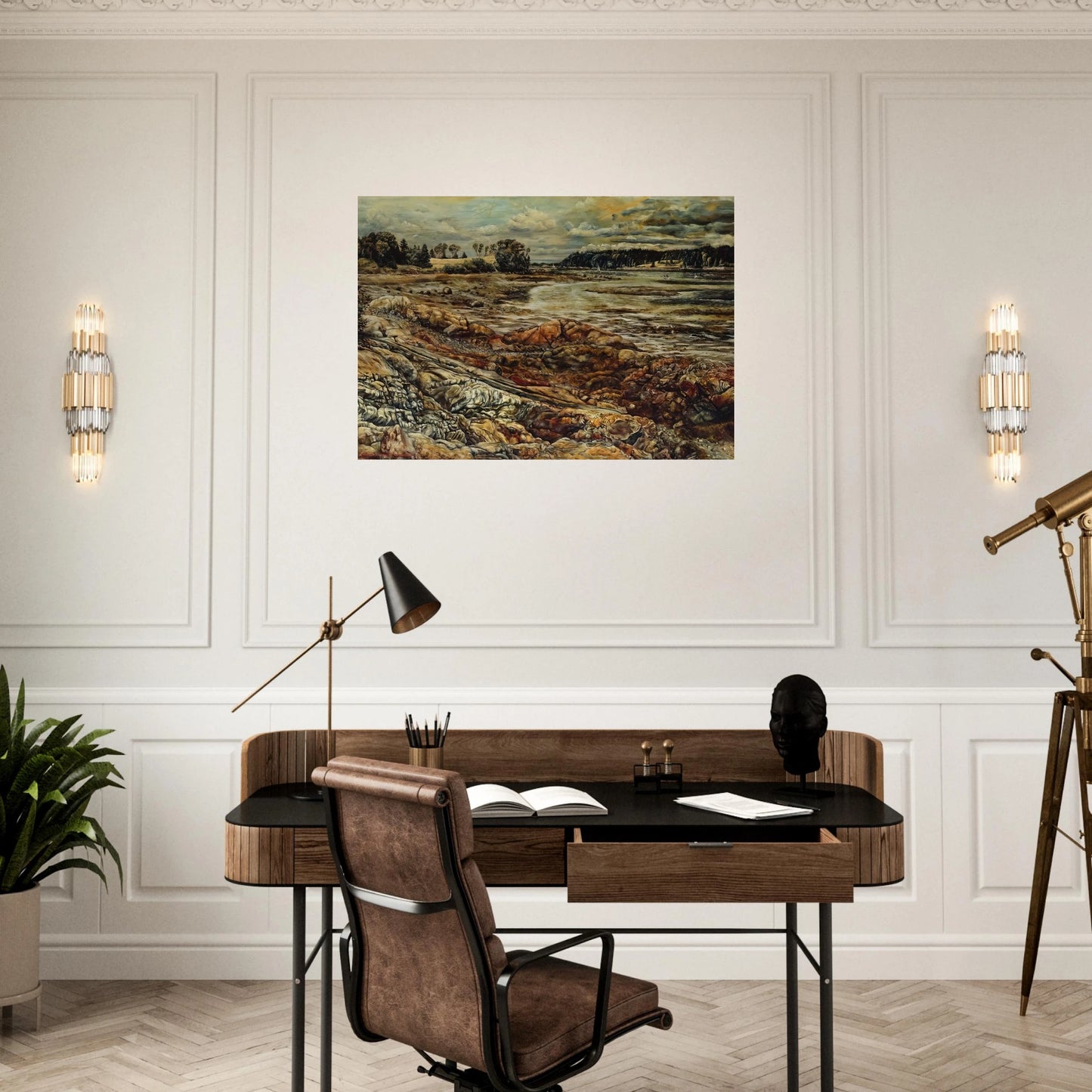 DIVIDED AND DIVIDED - Ivan Albright Brushed Aluminum Print - 70x100 cm / 28x40 inches | Ivan Albright Aluminum Print | Ivan Albright Prints