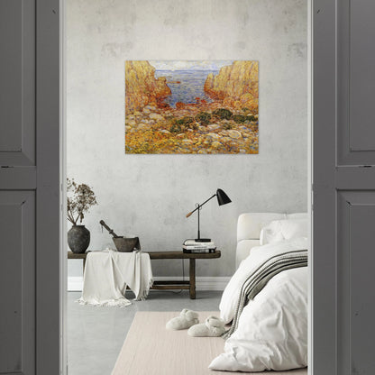 The Gorge - Appledore, Isles of Shoals - Childe Hassam Brushed Aluminum Print - 70x100 cm / 28x40 inches | Childe Hassam Aluminum Print | Childe Hassam Prints