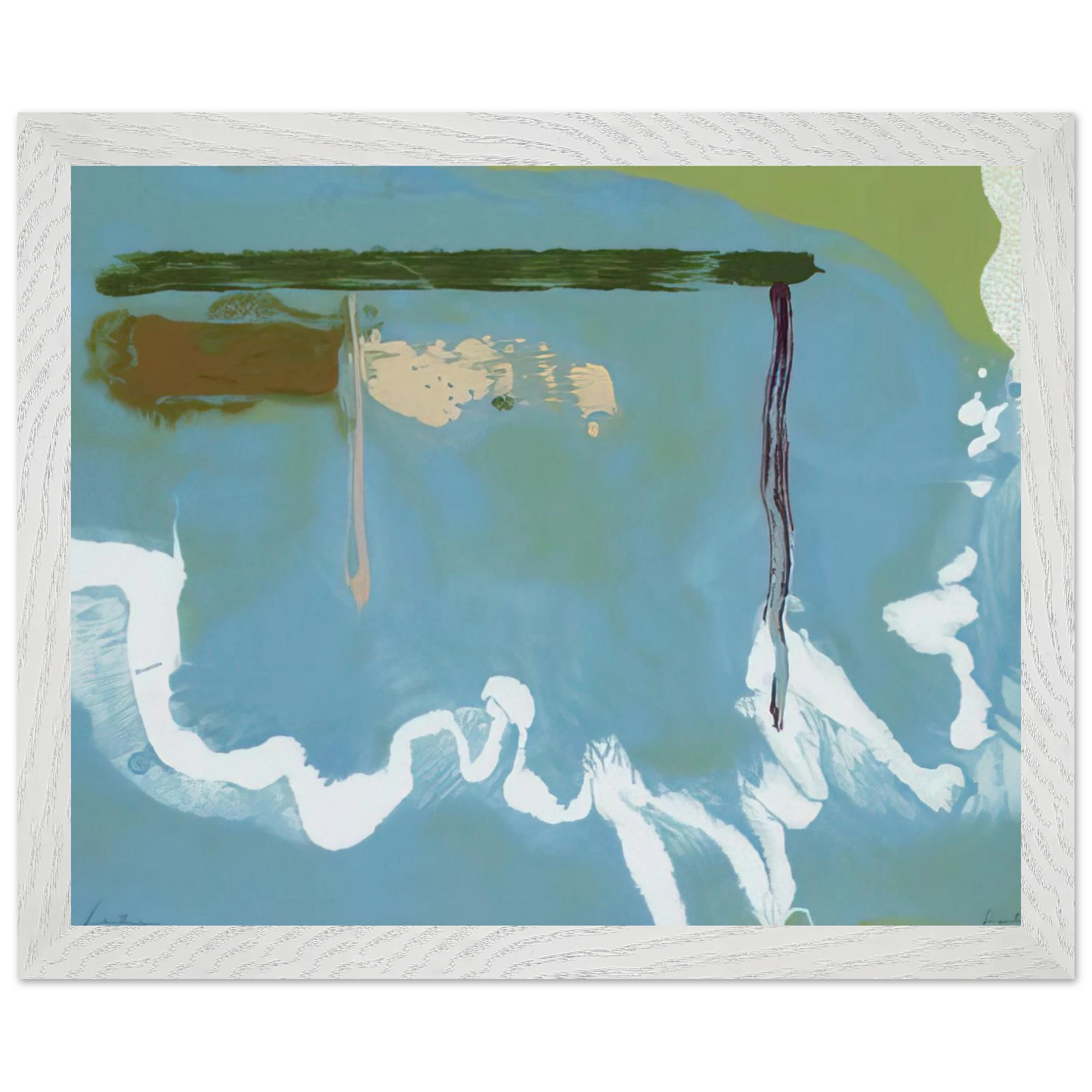 Helen Frankenthaler - Skywriting - 1997 Wall art - 60x80 cm / 24x32 inches - Premium Wooden Framed Poster With Fine Art Paper-canvas - Wood frame