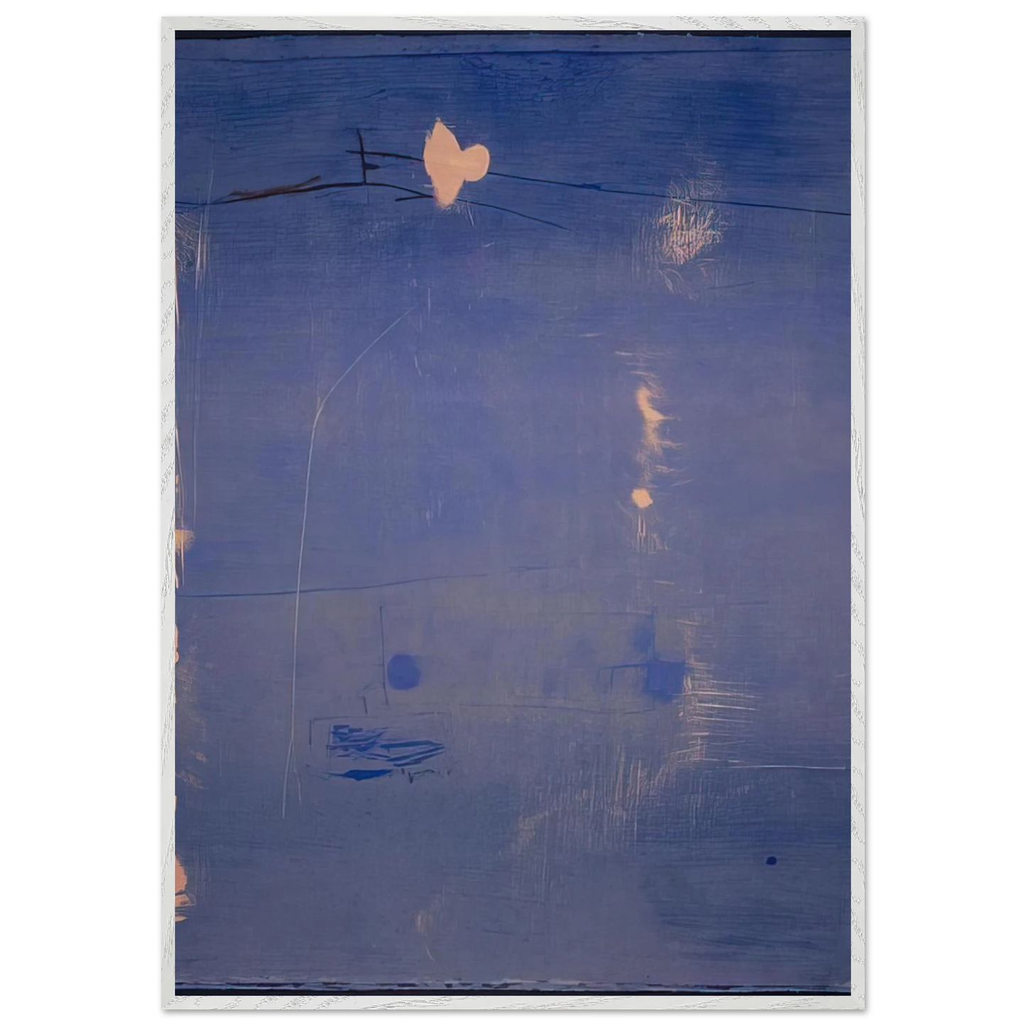 Helen Frankenthaler - Cameo - 1980 Wall art - 13x18 cm / 5x7 inches - Premium Wooden Framed Poster With Fine Art Paper-canvas - White frame