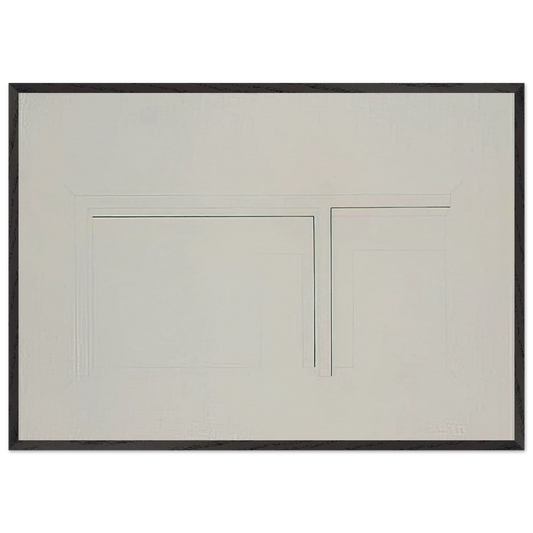 Untitled - 1983 N2 - Fred Sandback 70x100 cm / 28x40 inches Framed Art Print – Black Wooden Frame