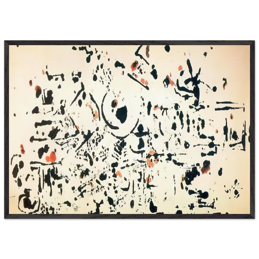 UNTITLED 1951 - Jackson Pollock 70x100 cm / 28x40 inches Framed Art Print – Black Wooden Frame