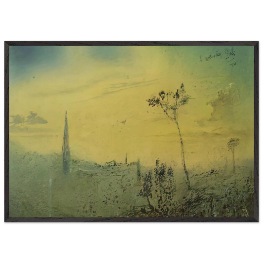 LANDSCAPE 1 N3 - Salvador Dali 70x100 cm / 28x40 inches Framed Art Print – Black Wooden Frame