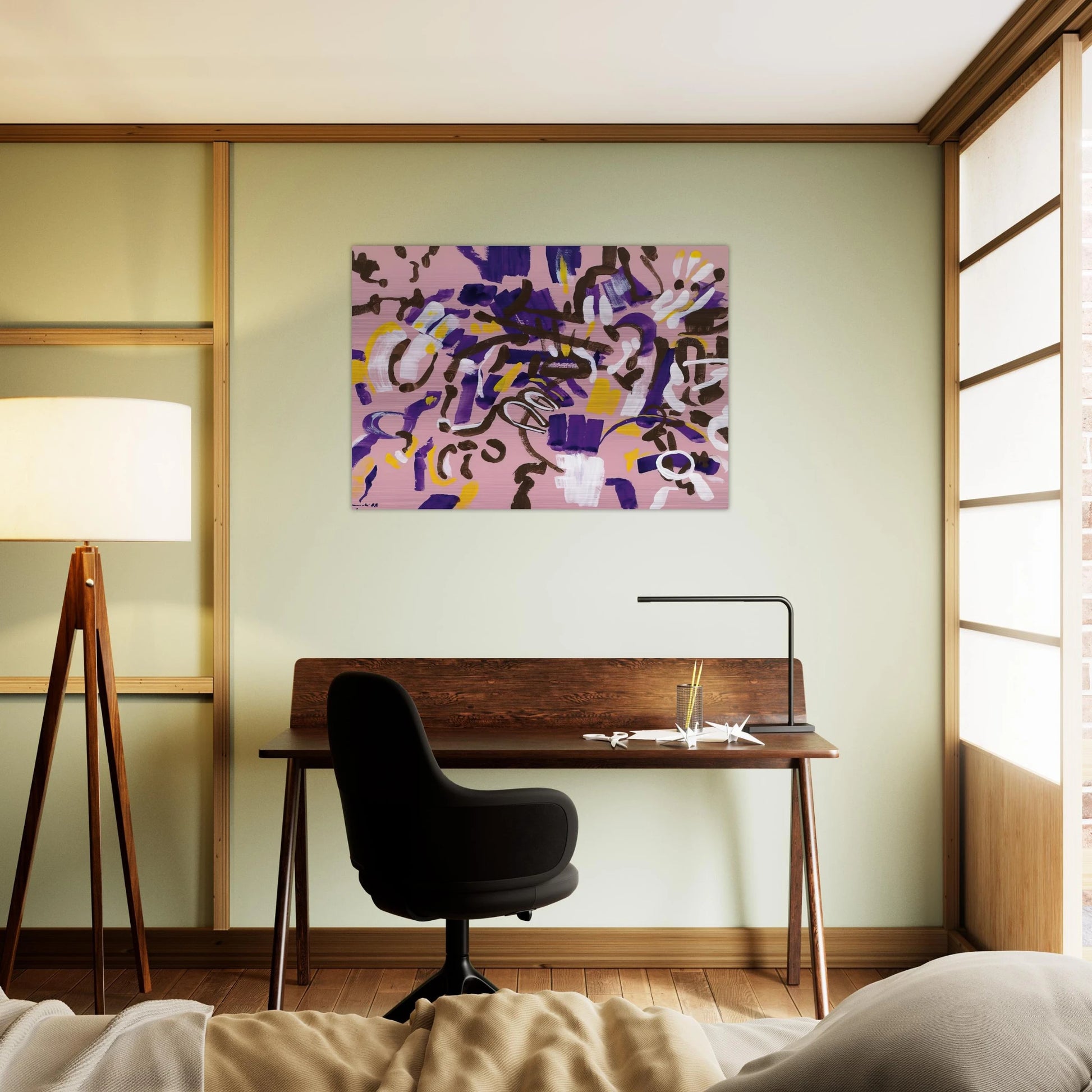Rosa-Viola-Bianco - 1968 - Carla Accardi Brushed Aluminum Print - 70x100 cm / 28x40 inches | Carla Accardi Aluminum Print | Carla Accardi Prints