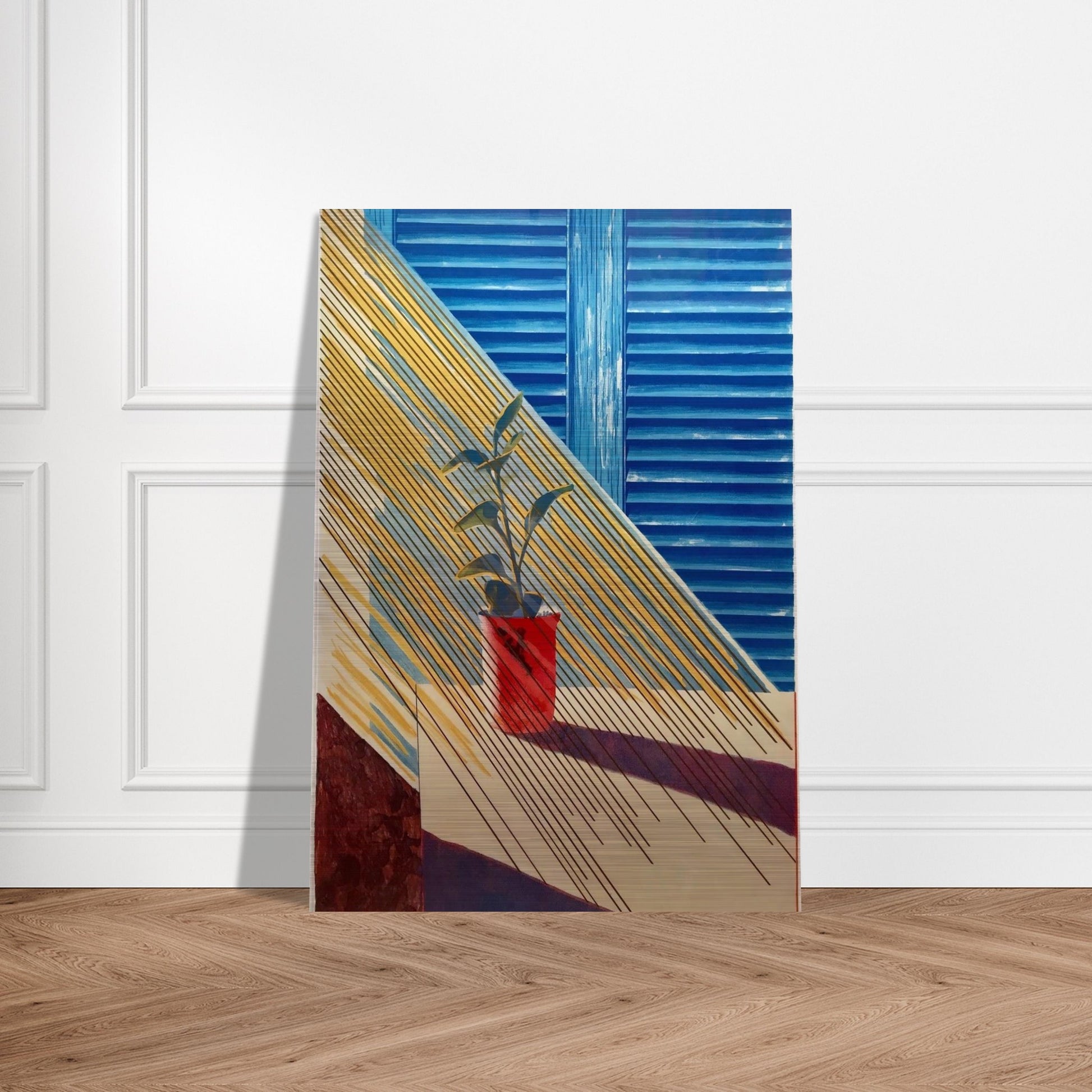 David Hockney - David Hockney Brushed Aluminum Print - 70x100 cm / 28x40 inches | David Hockney Aluminum Print | David Hockney Prints
