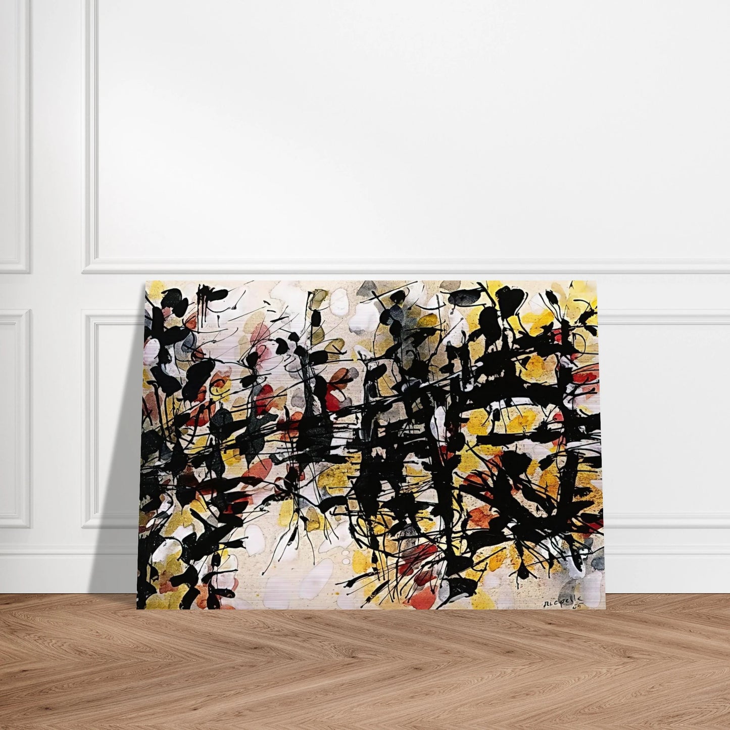 Untitled - Jean-Paul Riopelle Brushed Aluminum Print - 70x100 cm / 28x40 inches | Jean-Paul Riopelle Aluminum Print | Jean-Paul Riopelle Prints